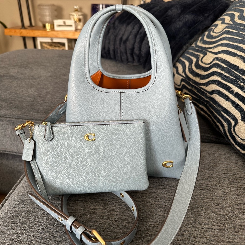 Coach Light Blue Crossbody Bag Set